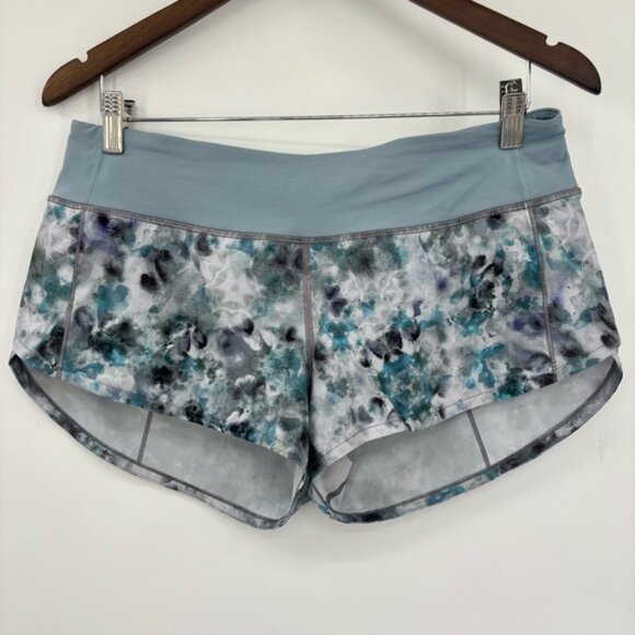Lululemon Speed Up LowRise Short 2  5Kaleidofloral Multi  Blue Cast 8 - Picture 6 of 11